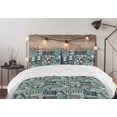 thumbnail image 5 of Ambesonne Hawaiian Down Alternative Quilt Comforter, Ethnic Flower Pattern Folk, Full, Off White Black Teal, 5 of 5