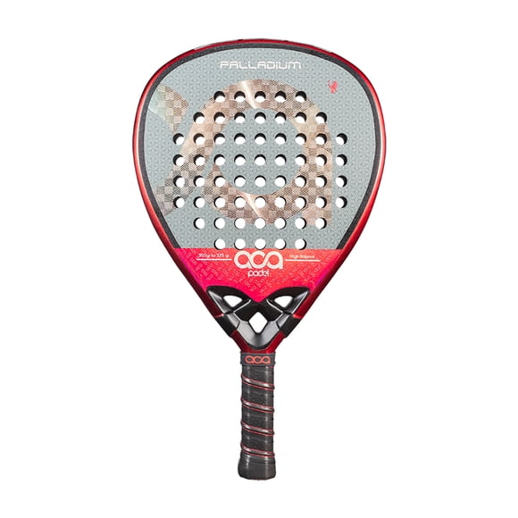 ACA PALLADIUM RED Edición 2026 Pala de Pádel Profesional | Rojo/Metal | Carbono 12K | Black EVA Fusion | Forma Diamante | Potencia y Precisión Avanzada