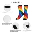 thumbnail image 5 of Athletic Socks Rainbow Pride Flag Sport Running Calf Socks Crew Socks for Men Women, 5 of 7