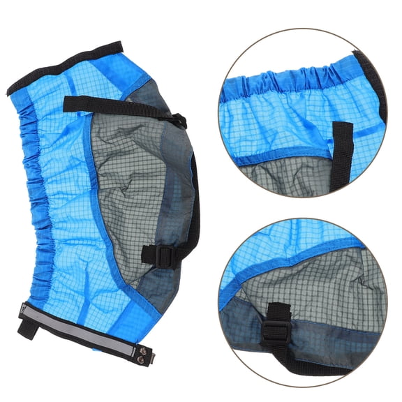 CIMAXIC Hiking Gaiters Blue Polyester for Boots Breathable and Snow Protection