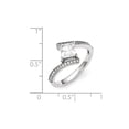 thumbnail image 5 of Solid 925 Sterling Silver CZ Cubic Zirconia Anniversary Ring Band Size 7, 5 of 6