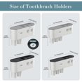 thumbnail image 2 of Wall-Mounted Toothbrush Holder, Toothbrush Holder with Toothpaste Dispenser, Brush Bucket, 1 Storage Box, 2 of 7