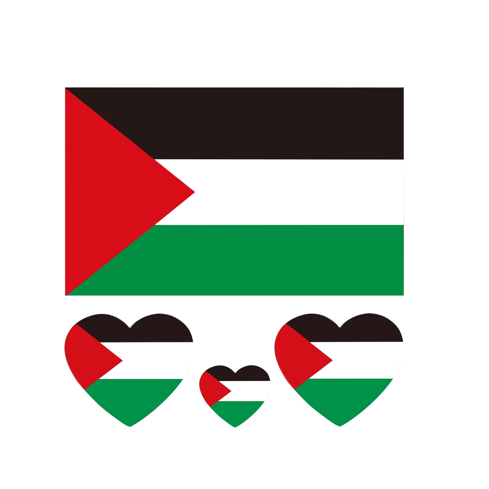 YUEHAO Sticker Decal Decals Flag Car Bumper Palestine Palestinian