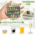 thumbnail image 2 of Yayeee 6 PCS Drink Coasters with Holder Set Woven Absorbent Round Tabletop Hot Pad, White Shelf, 2 of 7