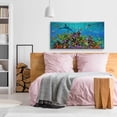 thumbnail image 4 of Epic Art 'Deep Blue Sea 1 Dolphin' by Enright, Acrylic Glass Wall Art, 48"x24", 4 of 8