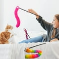thumbnail image 6 of 3 Pack Cat Wand Toy, Rainbow Cat Feather Toys with Bells, Cat Teaser Wand with Soft Furry Tail, Interactive Cat Toys for Indoor Cats & Kitten & Kitty, 6 of 7