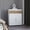 Multicolor, variant on Napoles Wall Cabinet Double Door with Two Shelves, Smokey Oak and White Finish, Space Saving Storage for Kitchen, Bathroom, Laundry, 12.6L x 39.3W x 12.6H Inches, Particle Board