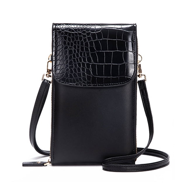 Bolso bandolera de PU Cartera de mujer Bolso minimalista de moda para teléfono
