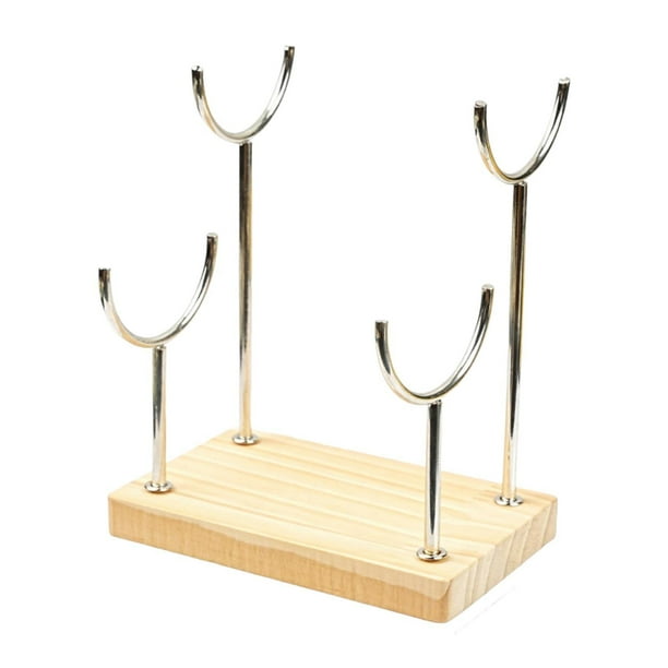 Soporte para pulseras, expositor de joyas, organizador de joyas de metal, soporte para relojes Plata