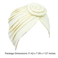 thumbnail image 2 of ziyahi Lot de 1 Disque Concentrique Turban Africain Pré-Noué Léger Mode Couvre-Chefs Écharpes pour Femmes Beige Clair, 2 of 5
