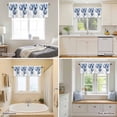 thumbnail image 5 of Watercolor Blue Flower Tulip Valances for Windows,Kitchen Valance Rod Pocket Short Curtain, Abstract Country Floral Valance Curtain Window Valances for Bedroom Bathroom Living Room 42x12in, 5 of 9
