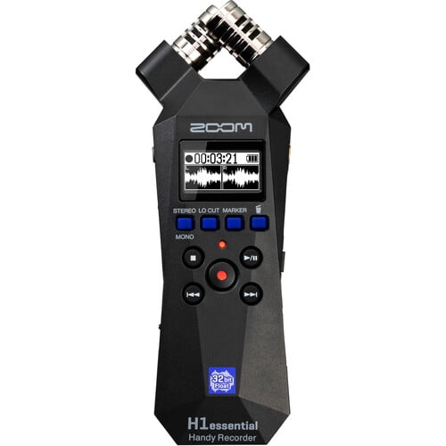 Zoom H1essential 2-Track 32-Bit Float Portable Audio Recorder Bundle With MDR-7506 Professional Stereo Headphones + Extreme Pro 64GB microSDXC Memory Card + USB Card Reader + More
