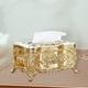thumbnail image 5 of Caja de acrílico para pañuelos, organizador decorativo rectangular, soporte para pañuelos faciales, soporte de almacenamiento de papel para cocina, Pequeño-Dorado Baoblaze Cubierta de papel de seda, 5 of 7