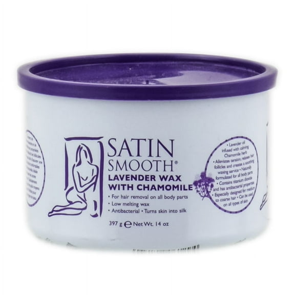 Satin Smooth Natural Pure and Simple Wax ( Lavender Wax With Chamomile - 14 oz)