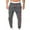 Dark Gray, variant on IROINNID Men's Pants Relaxed Patchwork Pockets Fitness Sport Pants Solid Color Elastic Waist Pants