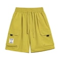 thumbnail image 5 of DayScoop Mens Plus Size Shorts Big Tall Bottoms Summer Casual Fashion Solid Color Multi Pocket Elastic Waist Oversize Loose Short Pants, 5 of 6