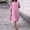 *Pink, variant on ClodeEU Women's Cotton Linen Round Neck Long Sleeve Button Front Dress with Pockets Yellow,Womens Plus XXL