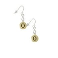 thumbnail image 3 of Delight Jewelry Goldtone Capital Letter - O - Pebble Disc - Silver tone Infinity French Earrings, 3 of 4