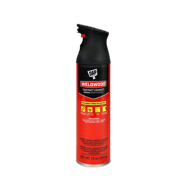 Dap 00120 Weldwood Contact Cement Spray Adhesive, 14 Oz - Walmart.com