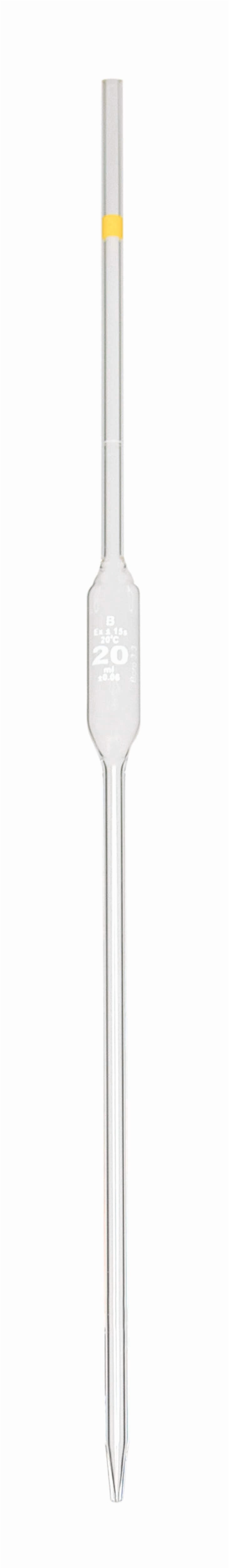 Volumetric Pipette, 20ml Capacity.  Pack of 10.