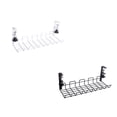 thumbnail image 3 of Under Table Cable Rack Carbon Steel Bedroom Kitchen Dining Mobile Power Bar Wire Management Tray Holder Cord Organizer Shelf Basket Black, 3 of 8