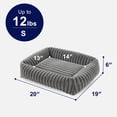 thumbnail image 3 of Soft Calming Sleeping Puppy Bed, Washable Rectangle Dog Bed with Removable Cover, Dog Beds for Small Dogs and Cats, Pet Beds, Non-Slip Bottom, Gray, 20in, 3 of 8