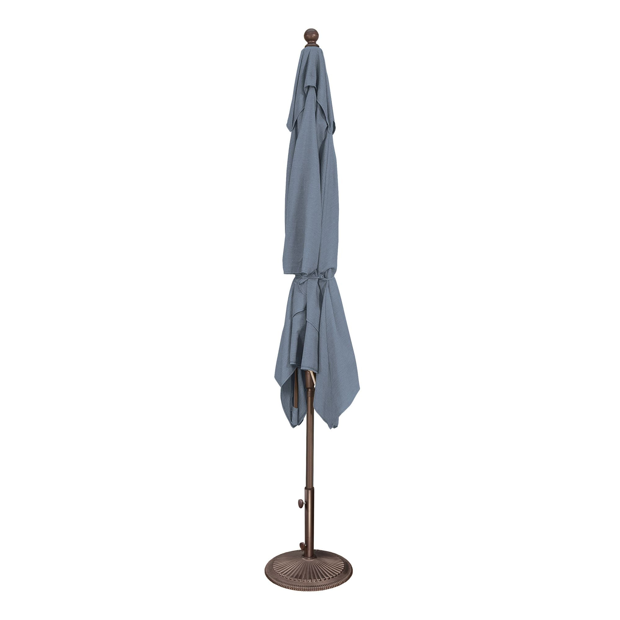 SimplyShade 10ft Outdoor Patio Rectangle Market Umbrella with Bronze Push Button Tilt, Lemon Yellow