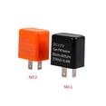 thumbnail image 4 of letairis Universal Adjustable Frequency Flashing LED Flasher Motorcycle Lights Turn Signal Indicator 12V Flash Relay, Orange Black, 4 of 5