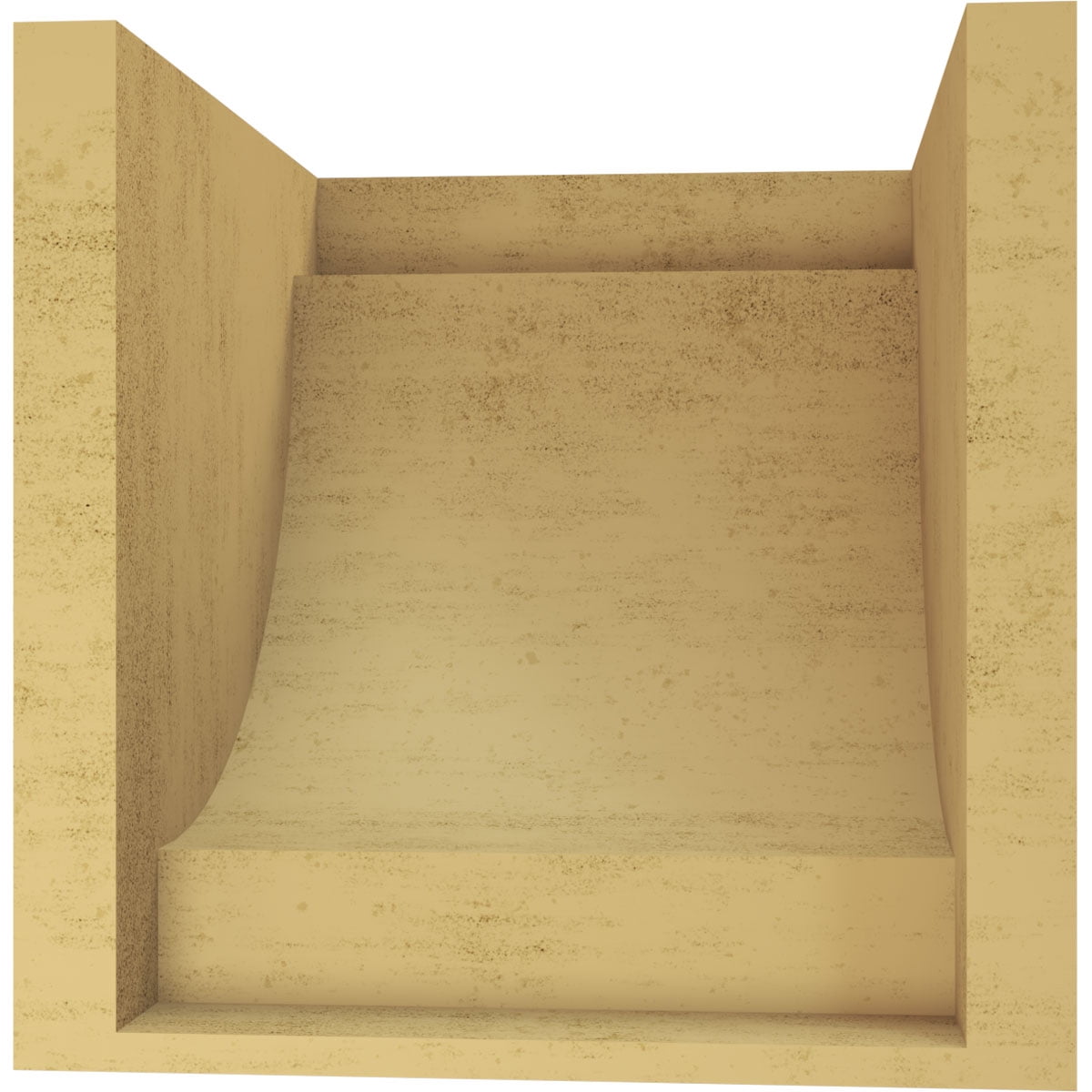 10"W x 10"D x 10"H Wide Alpine Rough Cedar Woodgrain TimberThane Corbel, Primed Tan