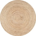 thumbnail image 3 of Alfombra Area Relish Decor tejida a mano de yute redonda de 90 cm, color beige, 3 of 7