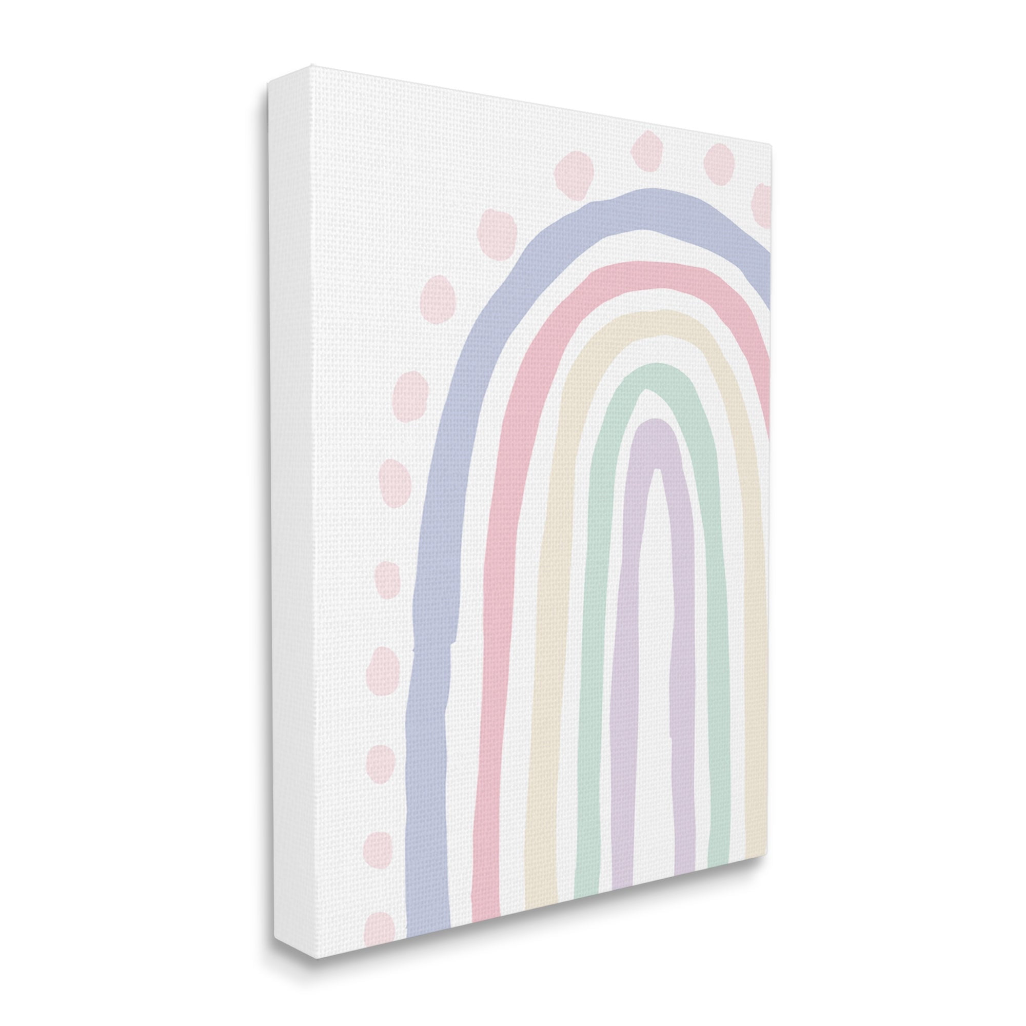 Stupell Industries Children's Soft Pastel Rainbow Pink Polka Dots, 24 x 30,Design by Elizabeth Medley