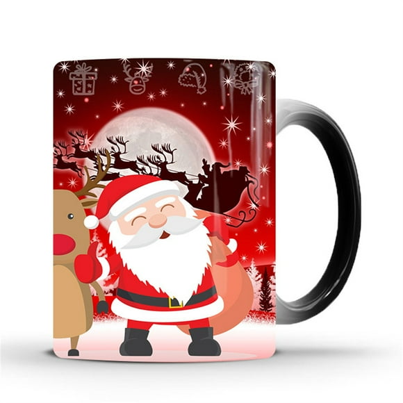 RKSTN Christmas Water Cup Christmas Color Changing Makeup Ceramic Thermal Coffee Tea Water Cup Christmas Gifts