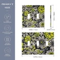 thumbnail image 2 of Yayeee Toggle Light Switch Wall Plate 2-Gang 4.56"x4.48" Decorative Outlet Cover, Beige Flower Pattern, 2 of 7