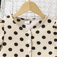 thumbnail image 4 of Hienoo Little Girl 2 Piece Outfit Polka Dot Short Puff Sleeve Shirt Pants Suit, Sizes 7-8Y, 4 of 8
