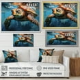 thumbnail image 4 of Designart "Blue Sea Turtle Explorer I" Animals Turtle Floater Framed Canvas Wall Art, 4 of 5
