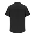 thumbnail image 4 of pstuiky camisetas de hombre, Camisa informal de verano para hombre, de color liso, de manga corta y con solapa y botones. camisas casuales para hombre xl, 4 of 6