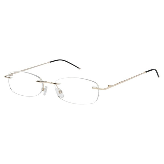 NEW SUCCESS SS-303 Gold Rimless Eyeglasses 49/17/135 with Case
