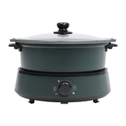 ZHIMIFU 10.79 in Round Electric Skillet with Glass Cover - Non-Stick, Temperature Control