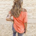 thumbnail image 2 of Nouveau Pull Col en V Ample pour Femmes Manches Courtes T-Shirt Uni, 2 of 2