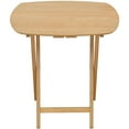 thumbnail image 4 of eHemco Wood Oversized Foldable TV Tray Table for Eating, 25.5 inches Height, Natural, 4 of 8