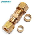 thumbnail image 2 of LTWFITTING 3/8" OD x 5/16" OD Compression Reducing Union,Brass Compression Fitting(Pack of 5), 2 of 2