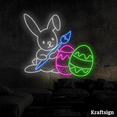 thumbnail image 3 of Craftnamesign Rabbit Paint Egg Neon Sign, Easter Day Decor, Nursery Decor, 3 of 4
