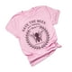 thumbnail image 4 of Camiseta de mujer con letras, manga corta, camiseta con cuello redondo, blusa de verano, rosa, XL Scienceny AP002565-13, 4 of 7