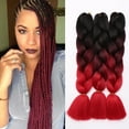 thumbnail image 1 of 24" Jumbo Hair Extensions Ombre Braiding Hair Straight Box Braids For Human Girl, 1 of 4