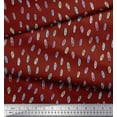 thumbnail image 3 of Soimoi Red Heavy Satin Fabric Brush Stroke Abstract Print Fabric by the Yard 54 Inch Wide, 3 of 3