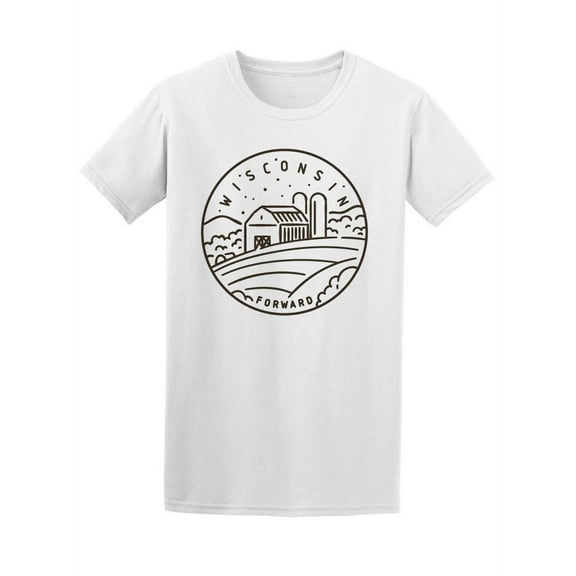 Wisconsin Farm Logo T-Shirt Men -Image by Shutterstock, Male x-Large