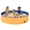 Yellow-XL-63"x 12", variant on Foldable Pet Swimming Pool Yellow M-40"x 12" Outdoor Bathing Tub