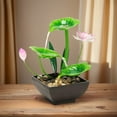 thumbnail image 4 of Lumiartisan 3-Tier Lotus Desk Fountain With LED Lights, River Rocks - Tabletop - 25x19x15cm, 4 of 5