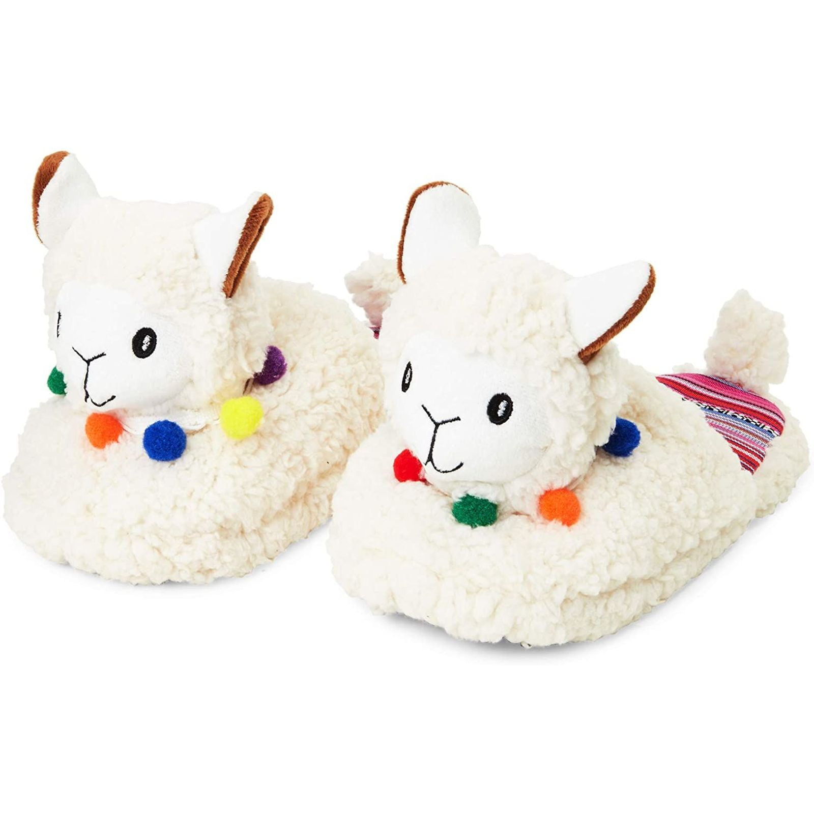 Jane-LEE Rainbow Llama House Slippers/Bedroom Shoes/Flat Shoes/Indoor Slippers