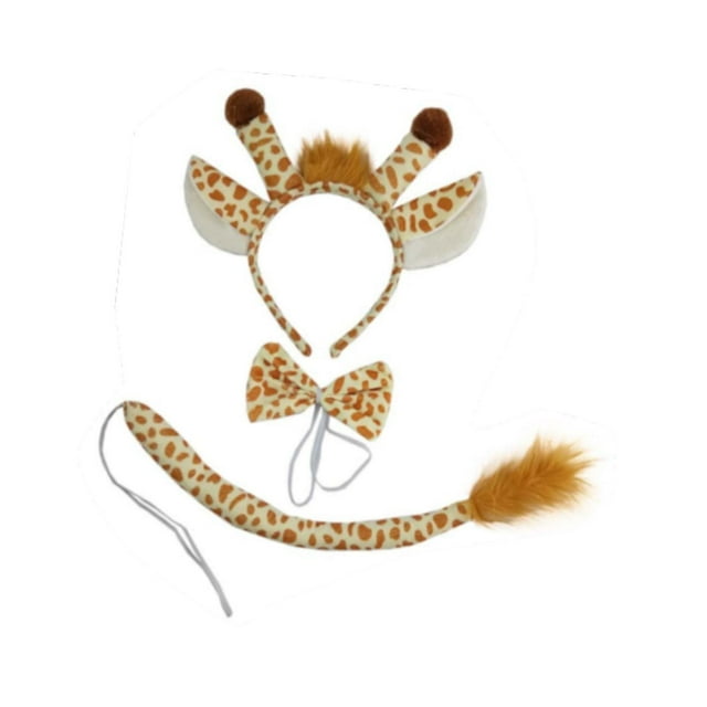 Diadema con orejas de jirafa y lazo para la cola jinwen conjunto de cosplay